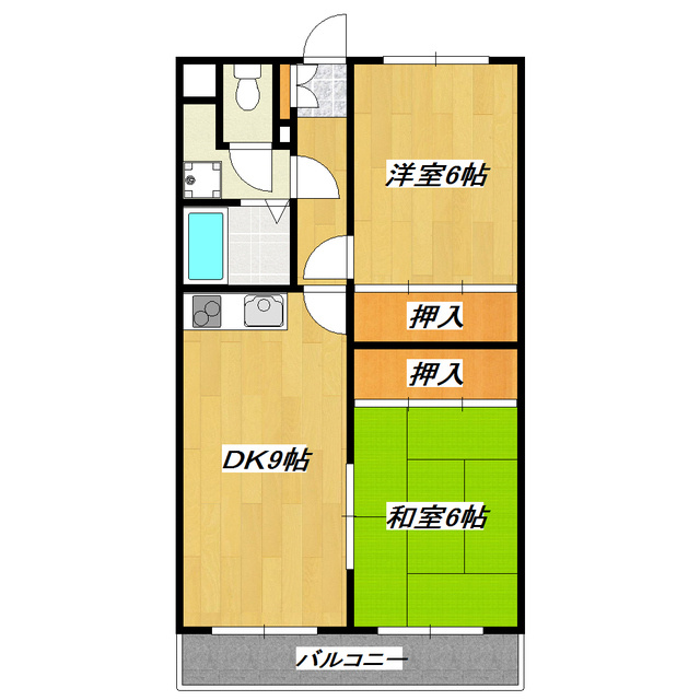 エスポワール篠崎の間取り|振分タイプで使いやすい！