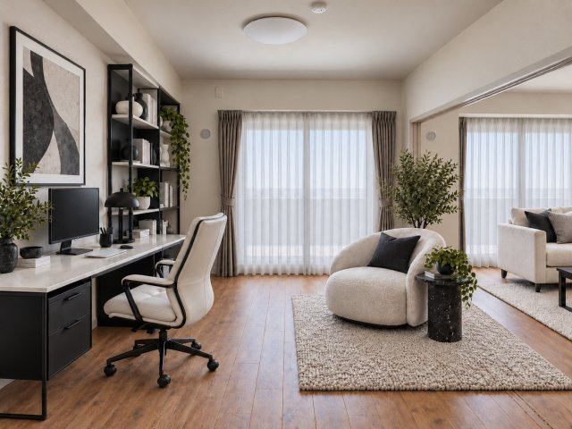 アヴェーレ守口の洋室|新しいお部屋に、自分好みの家具を配置。毎日が楽しいマンションライフに。※掲載の画像はリフォーム完了後のイメージパースになります。実際とは異なる場合があります。家具・調度品等はございません。
