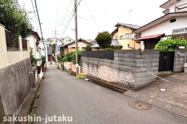 大和田　売地の前面道路含む現地写真|南西側3.2ｍ公道