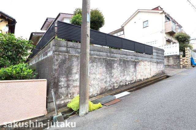 大和田　売地の前面道路含む現地写真|南西側3.2ｍ公道
