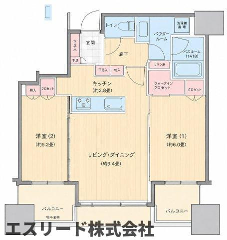 シティタワー大阪本町の間取り|物件の間取りです