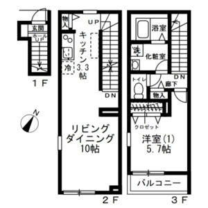サンハイツもえぎ の間取り