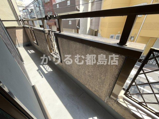 都島リバーサイドのバルコニー