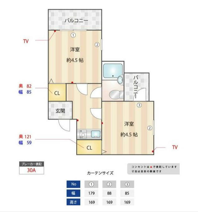 アスタック壱番館の間取り