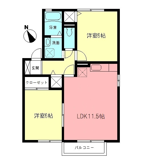 サニーフラッツCの間取り