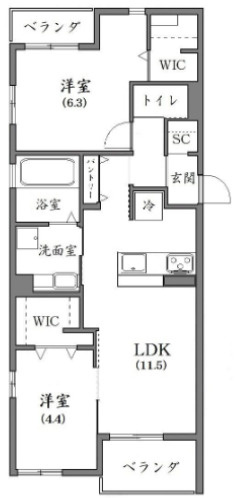 RIQUEZA住吉（リクイーザ住吉）の間取り