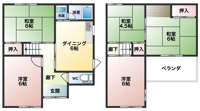 【間取り】 | 西浦5丁目戸建
