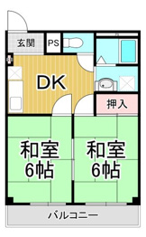 エメラルド立花パート２の間取り