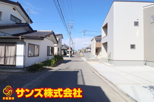 郡山市静西１丁目　　　１号棟　　　大成小学校、郡山第７中学区　の前面道路含む現地写真|西側前面道路