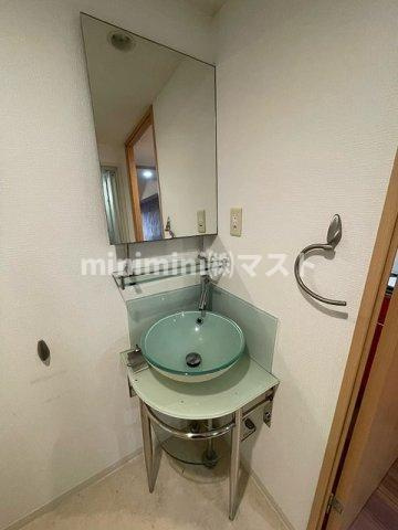 大阪市中央区高津３丁目の賃貸マンションの洗面所