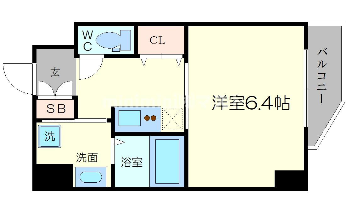 クレビオス難波EASTの間取り