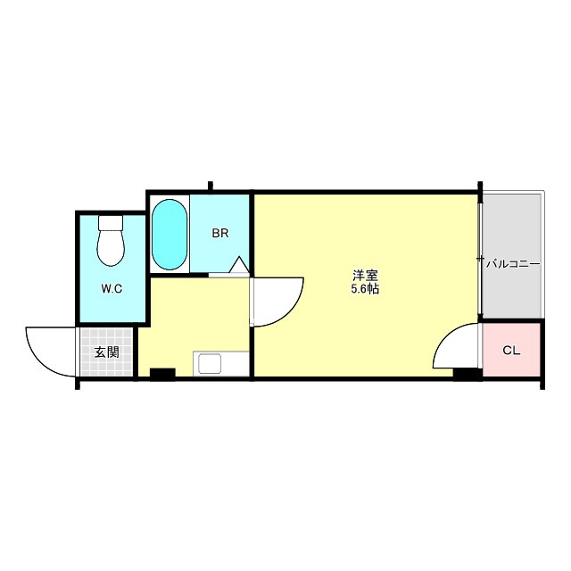 大阪市西区新町１丁目の賃貸マンションの間取り