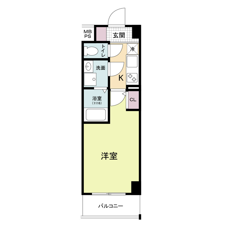 神戸市東灘区甲南町１丁目の賃貸マンションの間取り