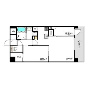 神戸市東灘区森南町２丁目の賃貸マンションの間取り