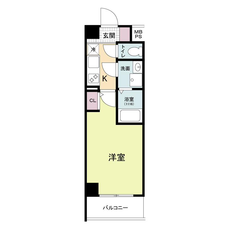 神戸市東灘区甲南町１丁目の賃貸マンションの間取り