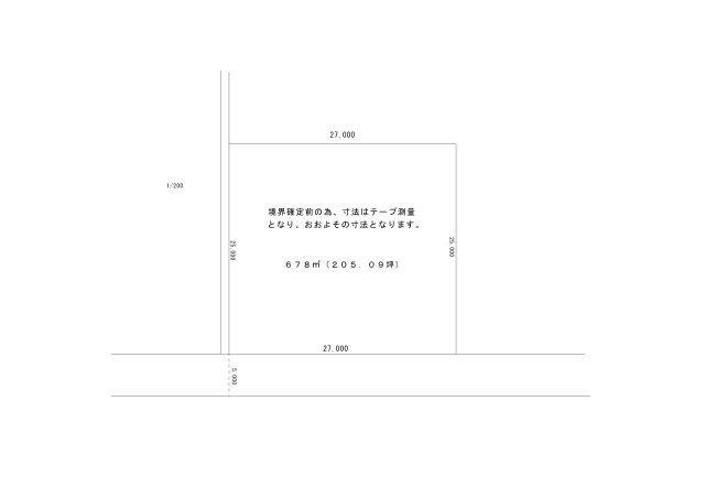 売土地）稲沢市千代７丁目２４番の売地の区画図