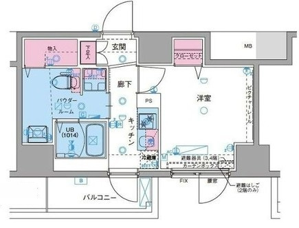 GENOVIA駒込駅 green veilの間取り|間取りです。
