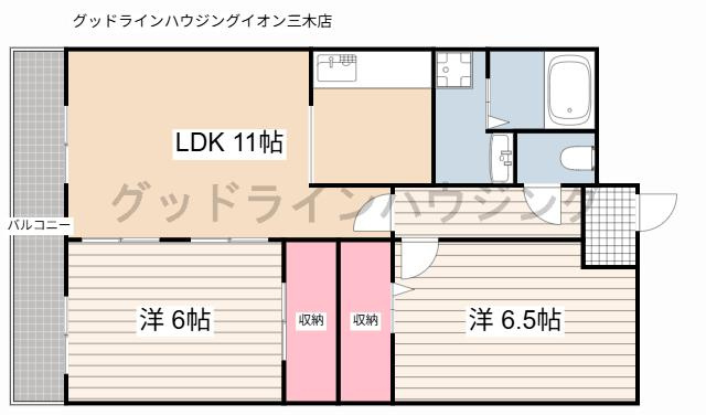 リーガルハウス吉川の間取り