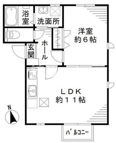 練馬区中村南２丁目のアパートの間取り
