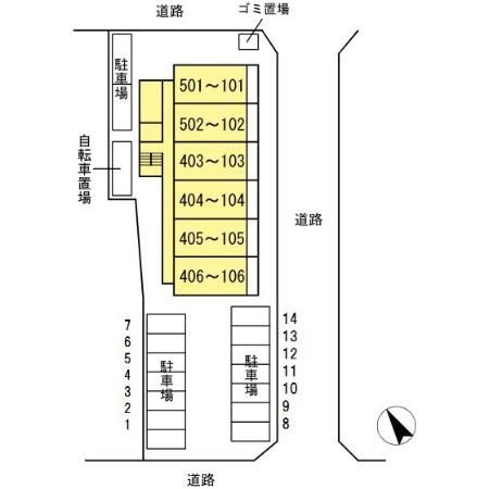 四季荘の区画図