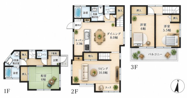 【間取り】 | ◆保土ヶ谷区初音ヶ丘　中古戸建◆