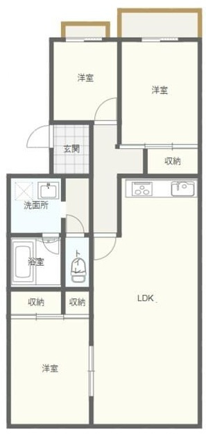 潮路東ハイツ５３号棟の間取り|間取りです。