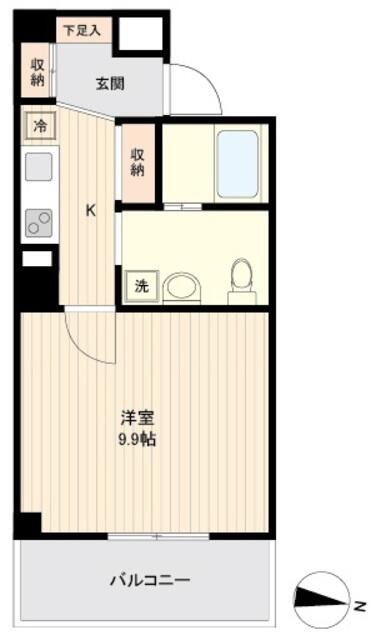 川崎市多摩区布田の賃貸マンションの間取り