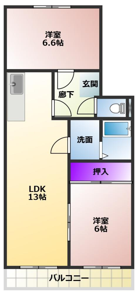 エトワール小山の間取り