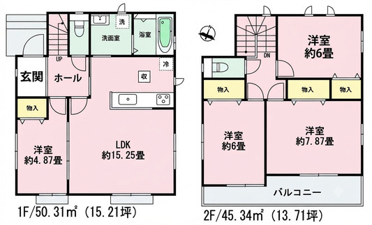 仲介手数料無料【蟹江町西之森5期　新築戸建】の間取り