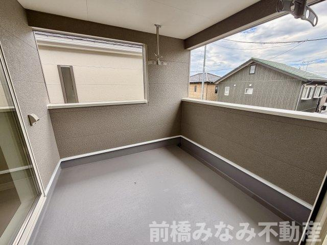 【新築】前橋市川原町第4　１号棟(全３棟)　クレイドルガーデン　新築建売分譲のバルコニー|バルコニーがあります