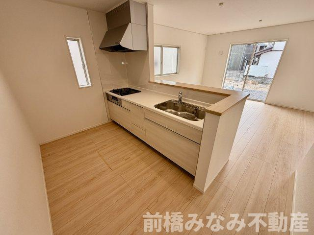 【新築】前橋市川原町第4　１号棟(全３棟)　クレイドルガーデン　新築建売分譲のキッチン|お料理しやすいキッチンです