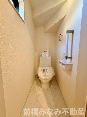 【新築】前橋市青柳町第４　限定１棟　リーブルガーデン　新築建売のトイレ|シンプルで使いやすいトイレです