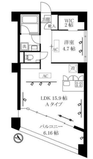 オレア日本橋浜町の間取り