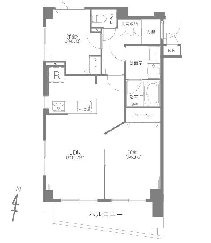 マートルコート杉並方南町の間取り