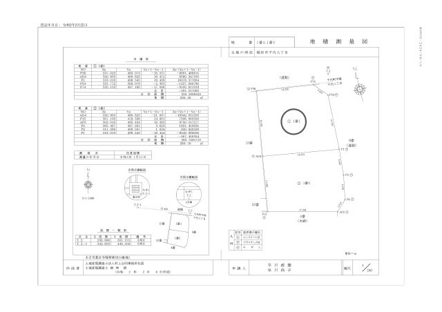 売土地）稲沢市千代八丁目１番１の売地の土地図