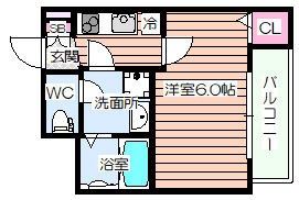 【間取り】 | メルベージュ此花