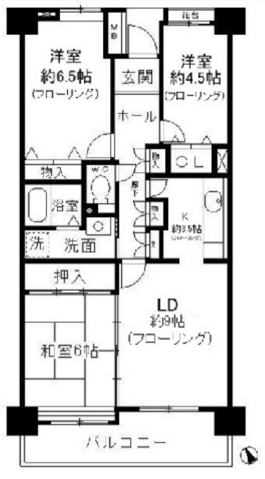 コーポレート小金井梶野通り１号棟の間取り