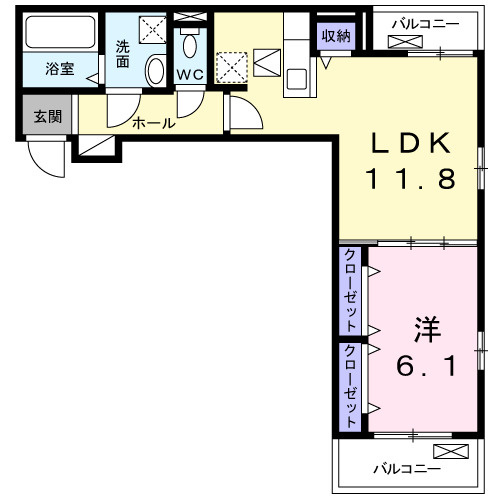 【間取り】 | プランドール久米田5