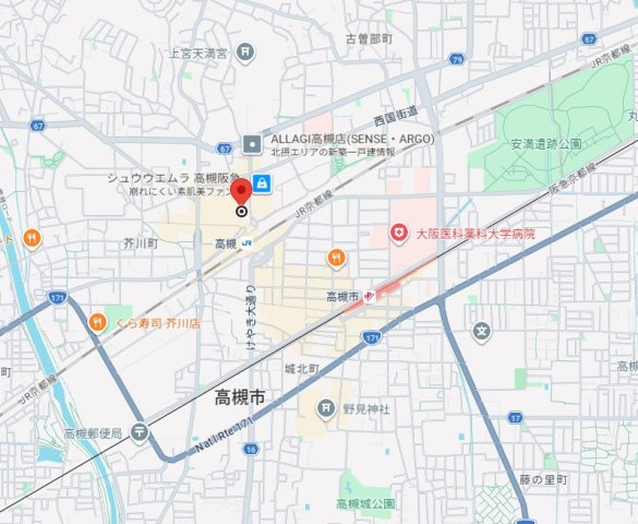 LIBRA TAKATSUKIの地図