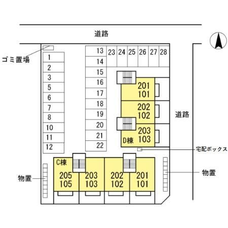 セジュールⅡ　　Ｃ棟の区画図
