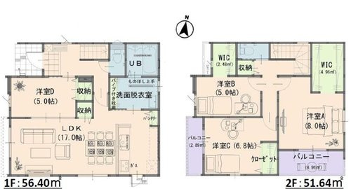 よかタウン　岡山市北区二日市町【2期】【仲介手数料無料】の間取り