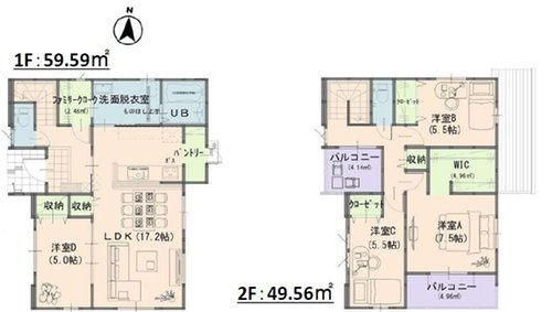 よかタウン　岡山市北区二日市町【3期】【仲介手数料無料】の間取り
