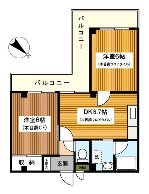 パレス南光の間取り