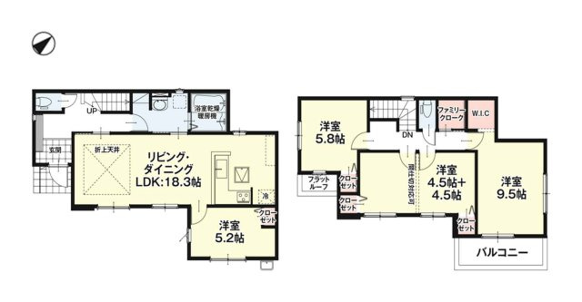 太宰府市長浦台3丁目第1-1棟（1号棟）の間取り