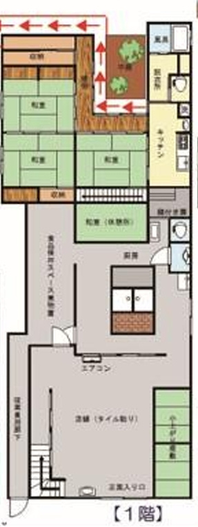 平野宮町１丁目店舗の間取り