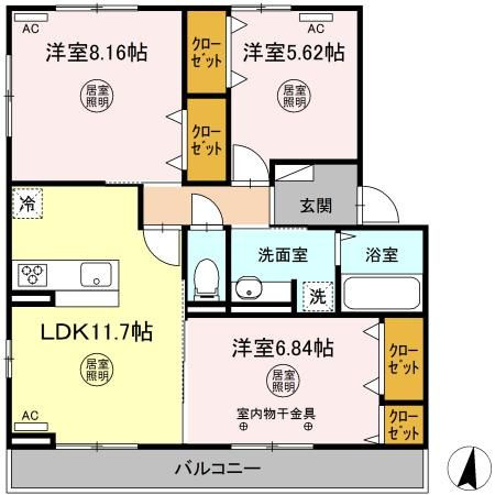 ミナージュ　リラの間取り|使い勝手の良い間取りです♪