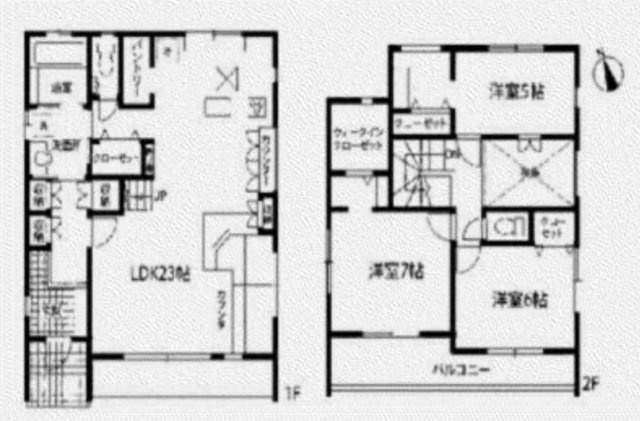中古戸建　柏市篠籠田の間取り