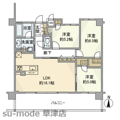 【間取り】 | エスリード南草津グランプレイス | 広々としたリビングです
