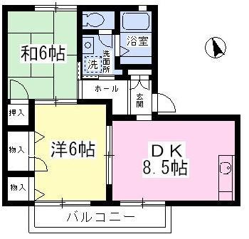 47.5平米　新婚さんにおすすめ２ＤＫ