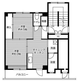 【間取り】 | ビレッジハウス雲州平田1号棟